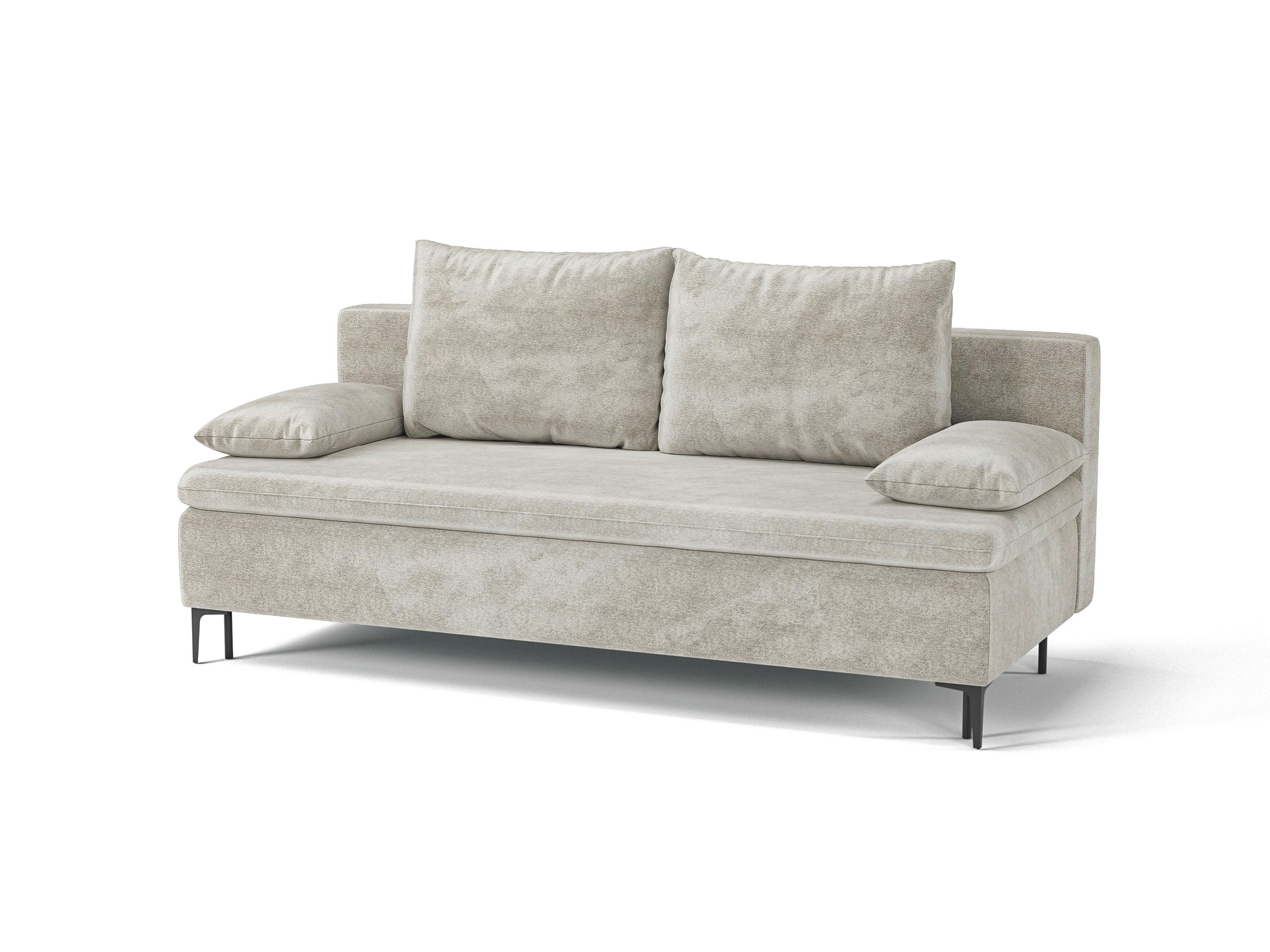 Schlafsofa Roxy Beige B: 200cm - Beige/Schwarz, Design, Textil (200/96/93cm) - MID.YOU