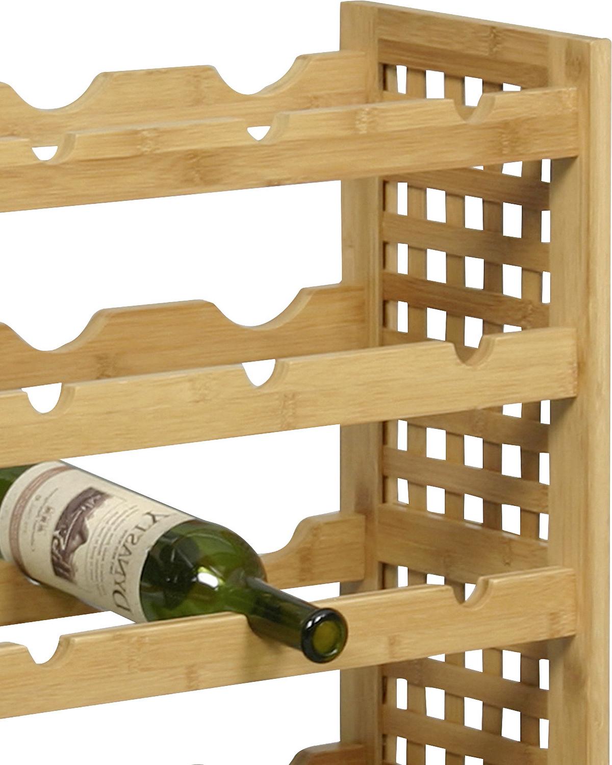 Weinregal Bambus Natur 20 Flaschen BxH: 63x73 cm - Naturfarben, MODERN, Holz (63/73/25cm)