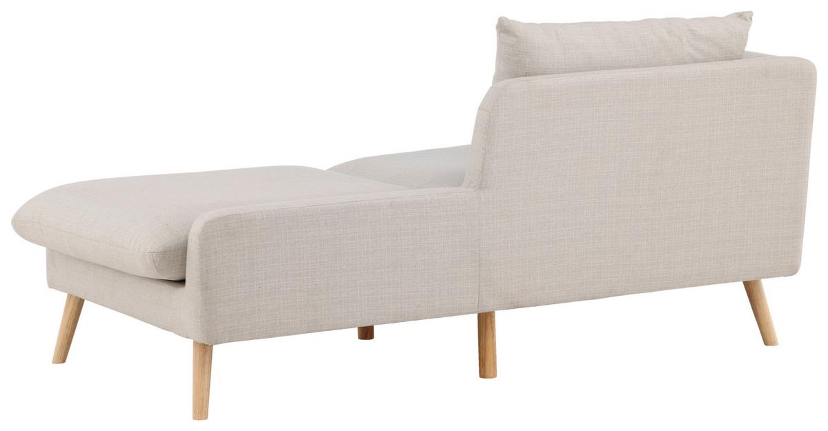 Récamiere Tacoma - Beige, Design, Holz/Textil (174/80/93cm) - Livetastic
