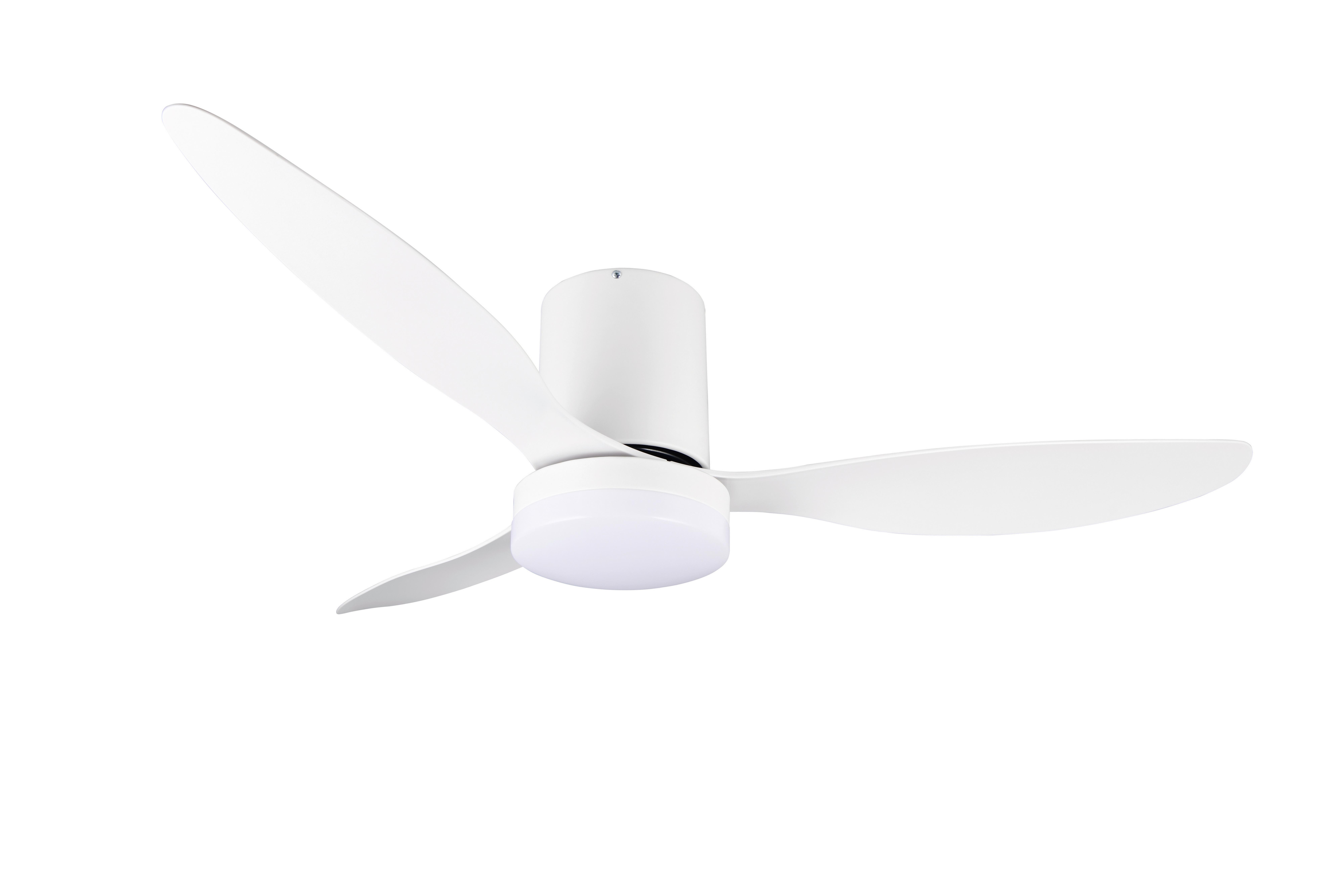 Deckenventilator Göteborg Weiß D: 132 cm - Weiß, KONVENTIONELL, Kunststoff (132,0/31,0cm)