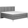 Boxspringbett Mit Topper 180x200 Cm Graz, Grau - Alufarben/Grau, MODERN, Textil (180/200cm) - MID.YOU