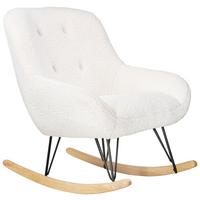 Schaukelstuhl Wolly - Eichefarben/Schwarz, Design, Textil (75/88/105cm) - MID.YOU