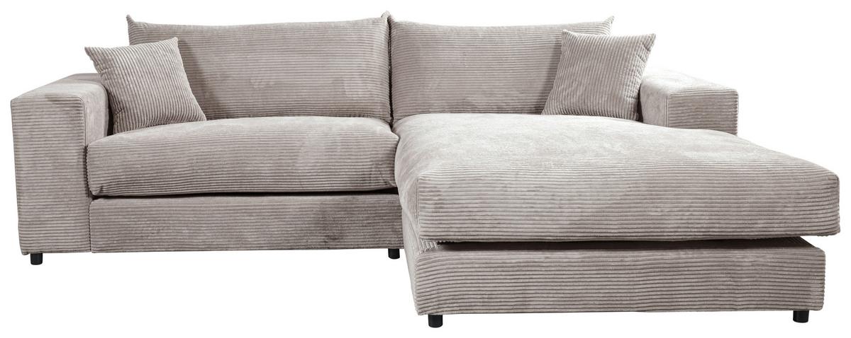 Ecksofa Funny S Rechts Grau S: 265x180 Cm - Schwarz/Grau, Basics, Textil (265/180cm) - Livetastic