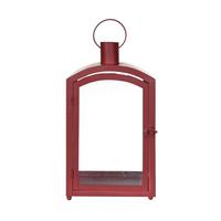 Laterne Sandra - Rot, KONVENTIONELL, Glas/Metall (19/15/35cm) - Luca Bessoni