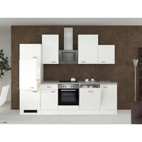 Küchenzeile Wito M. Geräten 280 Cm Weiß/grau Modern - Hellgrau/Weiß, MODERN, Holzwerkstoff (280cm) - FlexWell