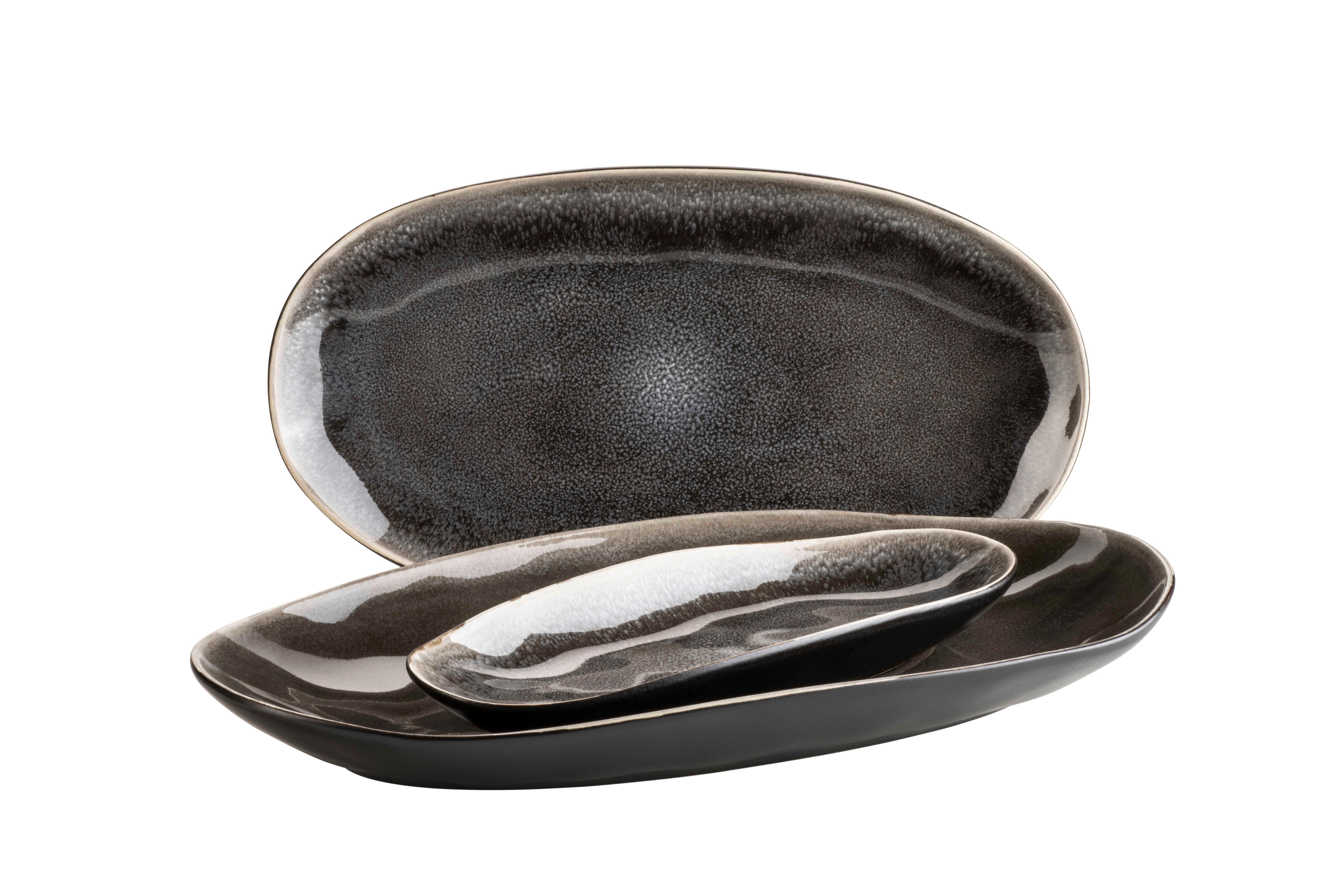 Servierplatte Niara Organic Braun Schwarz