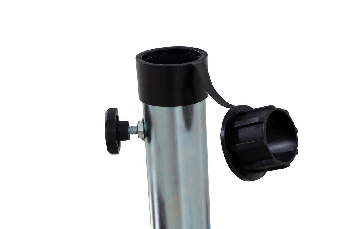 Schirmständer Stahl Verzinkt für DM Bis 4,8 cm J01225 - Silberfarben, KONVENTIONELL, Metall (49,5/39/39,5cm) - Siena Garden