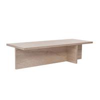 COUCHTISCH Travertine B: 120cm - Elfenbein, MODERN, Holzwerkstoff (120/30/45cm)
