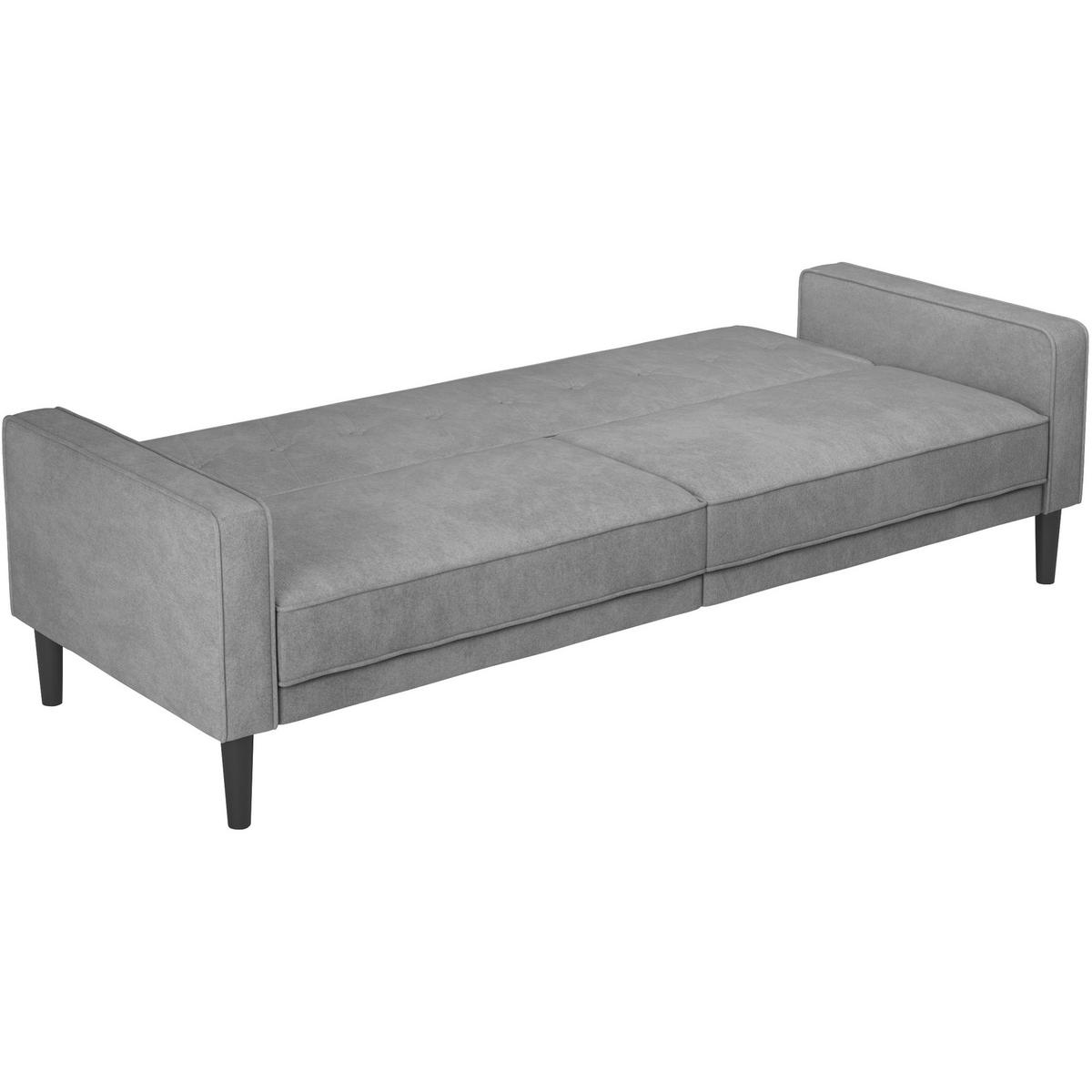 Schlafsofa Aarhus Anthrazit, mit Schlaffunktion - Anthrazit/Braun, Basics, Textil (213/81/86cm) - Livetastic
