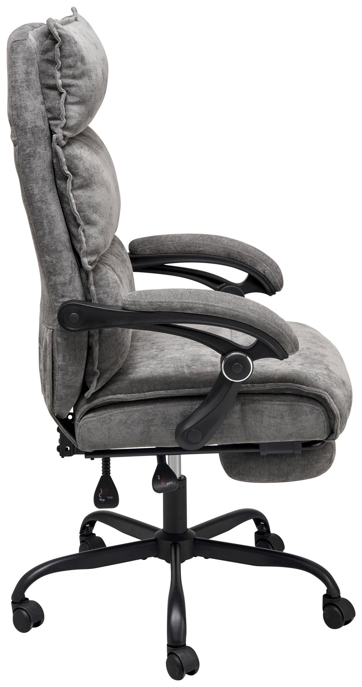 Drehstuhl Verona - Schwarz/Grau, LIFESTYLE, Holz/Kunststoff (66/112-120/62cm) - MID.YOU