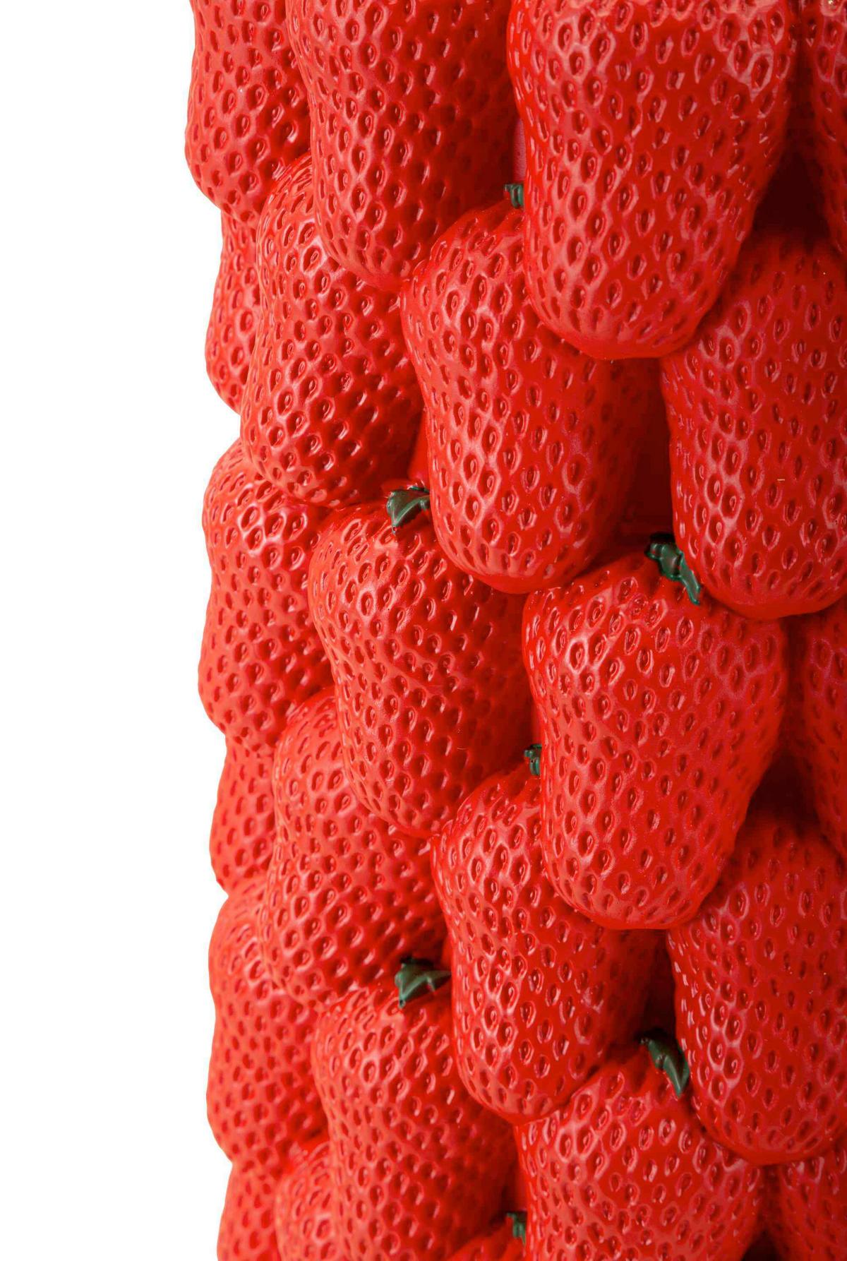 Vase Strawberry Rot B: 20 Cm - Rot, Basics, Kunststoff (20/32/20cm)