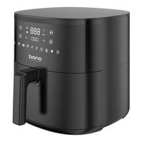 HEISSLUFTFRITTEUSE 6,15 Liter Fassung - Schwarz, Basics, Kunststoff/Metall (36/29/27,9cm) - Bono