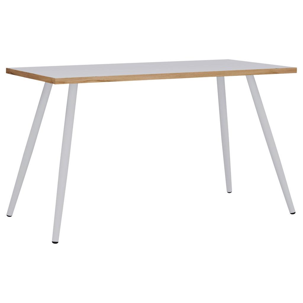 Schreibtisch Salia Weiß, Eiche Dekor L: 138 cm