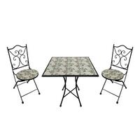 GARTENSET CAMILLA ROMANTIC ROSE - Creme/Schwarz, Basics, Keramik/Metall (60/60/75cm) - Ambia Garden