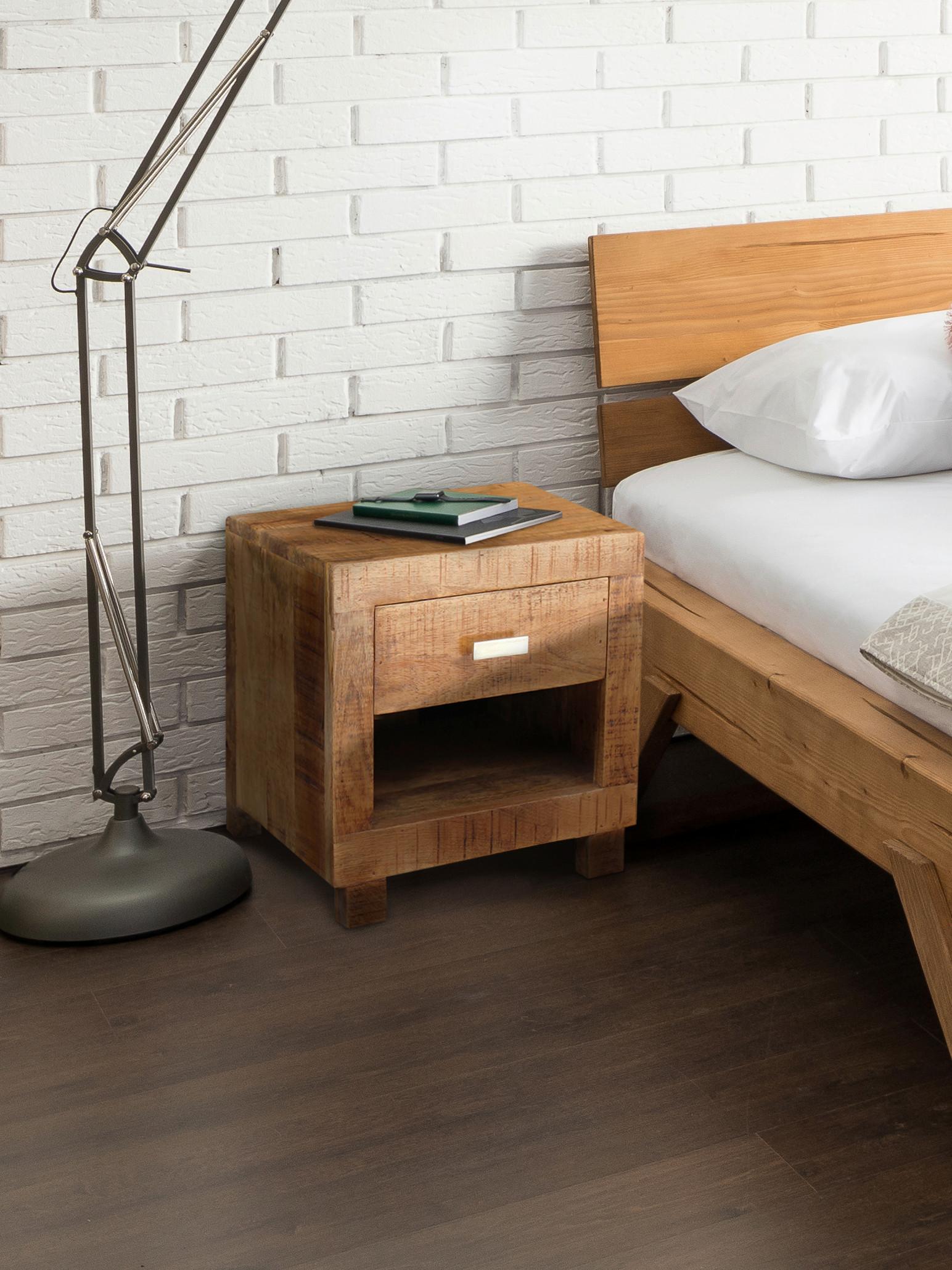 Nachttisch Naturfarben B: 40 Cm - Naturfarben, Design, Holz (40/40/30cm) - Livetastic