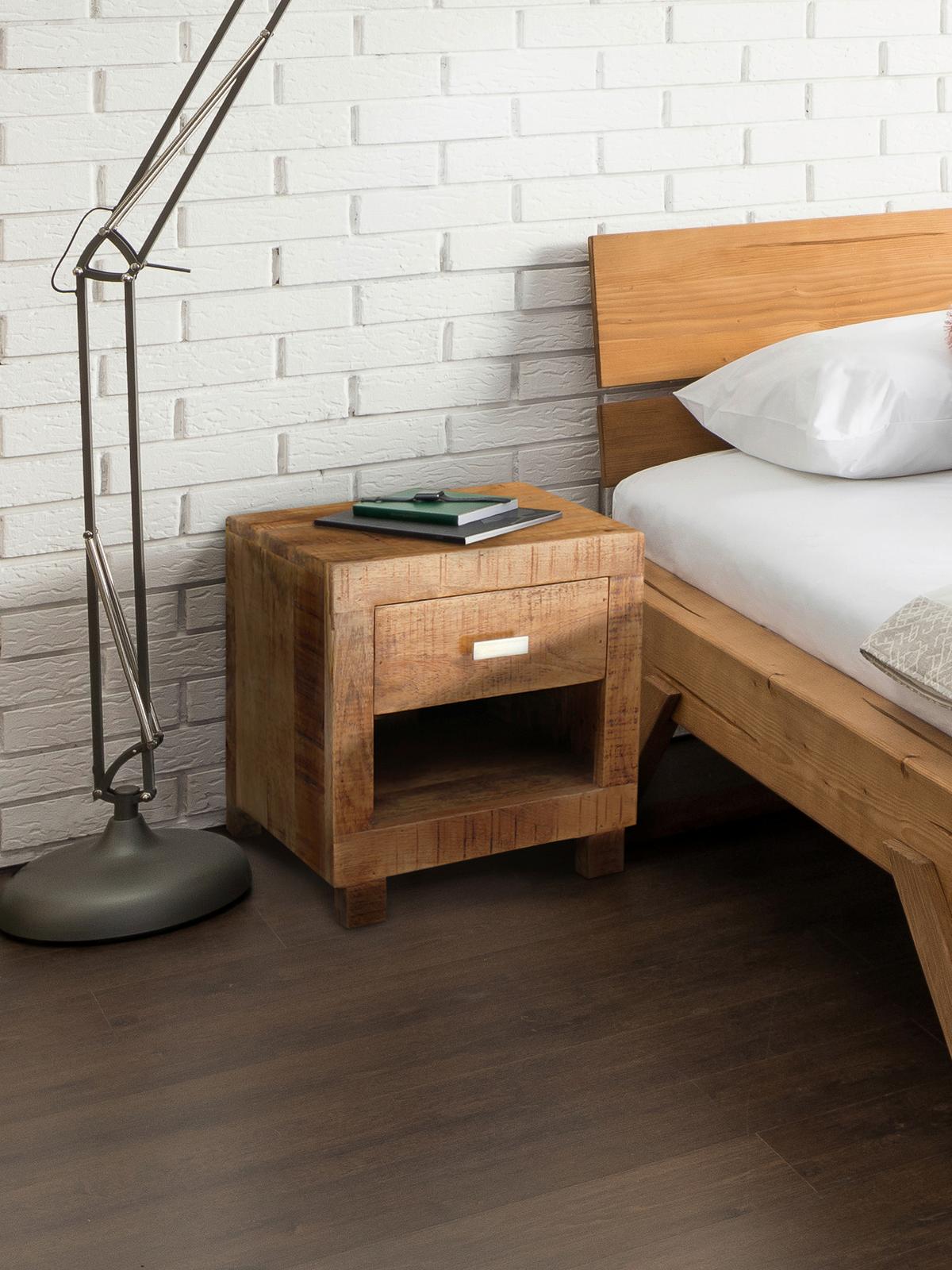 Nachttisch Naturfarben B: 40 Cm - Naturfarben, Design, Holz (40/40/30cm) - Livetastic