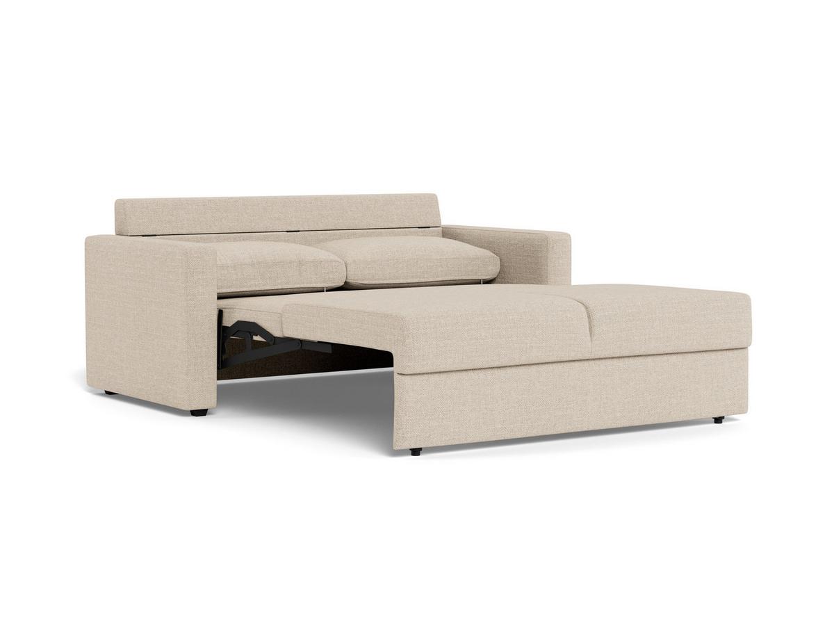 Schlafsofa Fleury Beige B: 176cm - Beige/Schwarz, MODERN, Kunststoff/Textil (176/85/88cm) - Livetastic