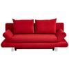 2-sitzer-sofa Mit Schlaffunktion Sorini B:194cm - Chromfarben/Rot, Design, Textil (194/73/91cm) - MID.YOU
