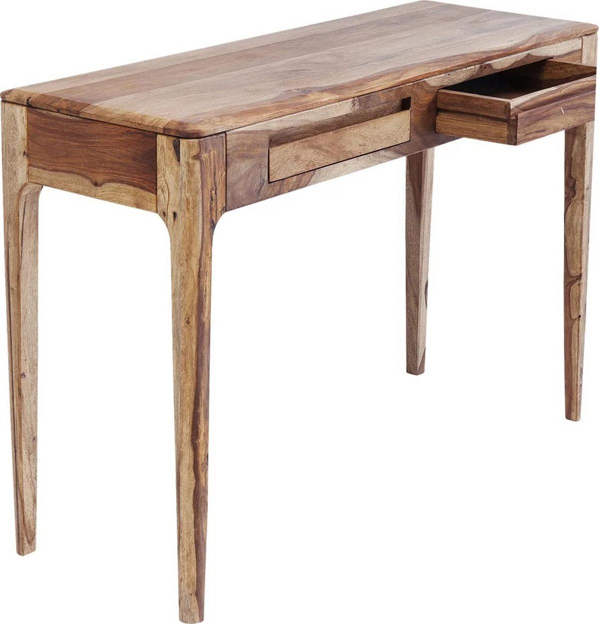 Schreibtisch B 40cm H 76cm Brooklyn Nature, Sheesham - Braun, Trend, Holz/Holzwerkstoff (110/40/76cm) - Kare-Design