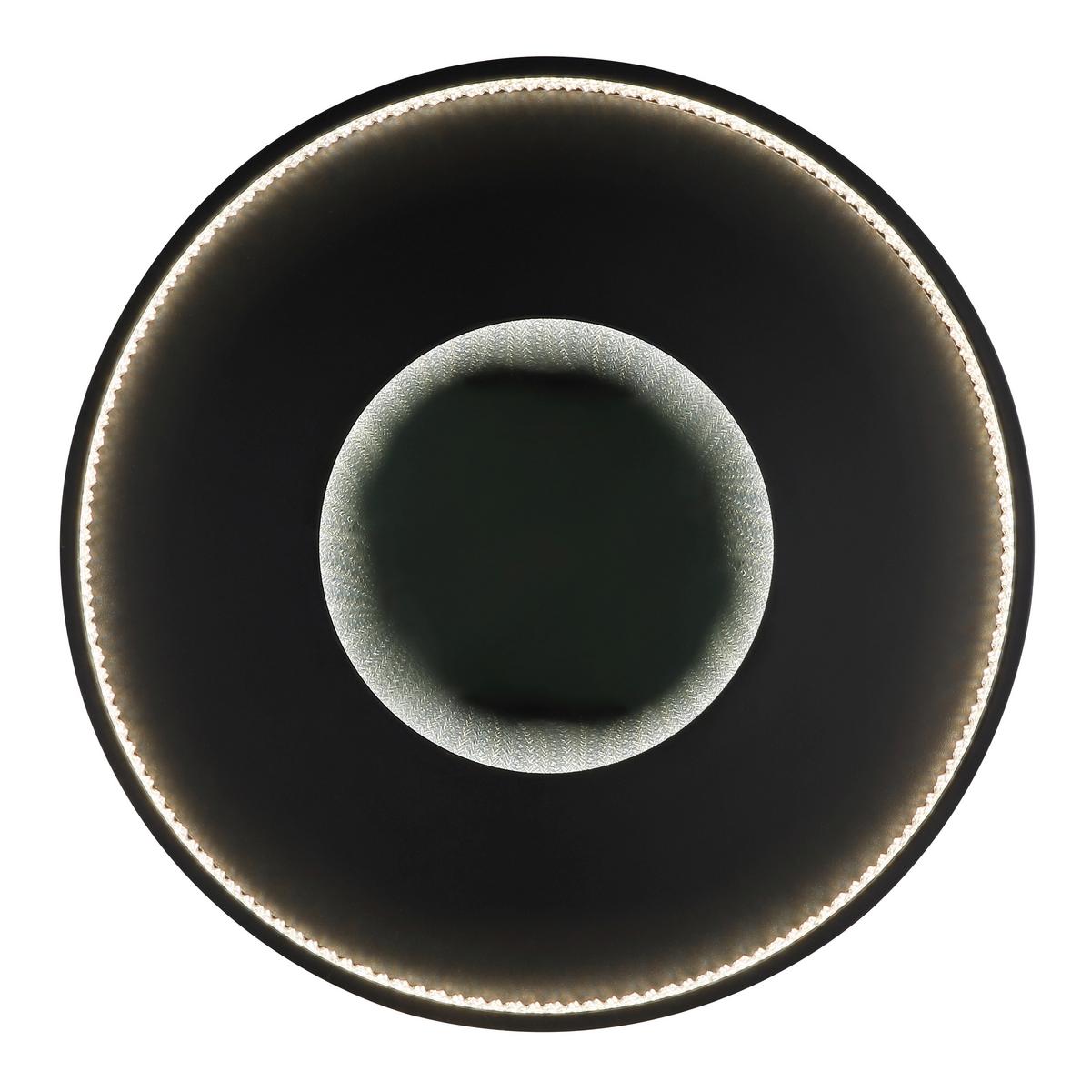 Led-deckenleuchte Waltraud Klar Schwarz D: 50 Cm - Klar/Schwarz, Trend, Kunststoff/Metall (50/6,5cm)