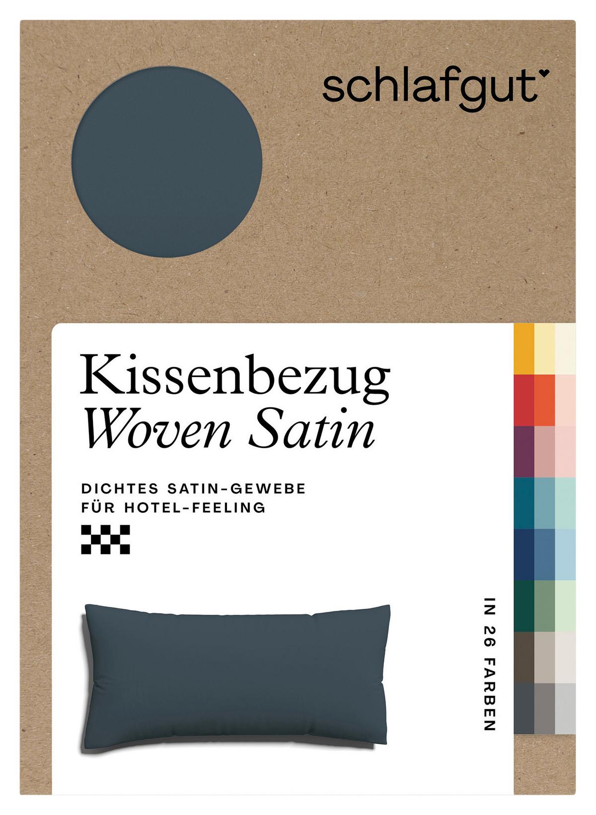 Kopfpolsterbezug Woven Satin - Dunkelgrau, Basics, Textil (40/80cm) - Schlafgut