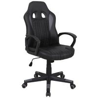 Gaming Stuhl Mid.you Modena Inklusive Armlehnen Schwarz - Schwarz/Grau, MODERN, Kunststoff/Textil (56/104-113/64cm) - MID.YOU