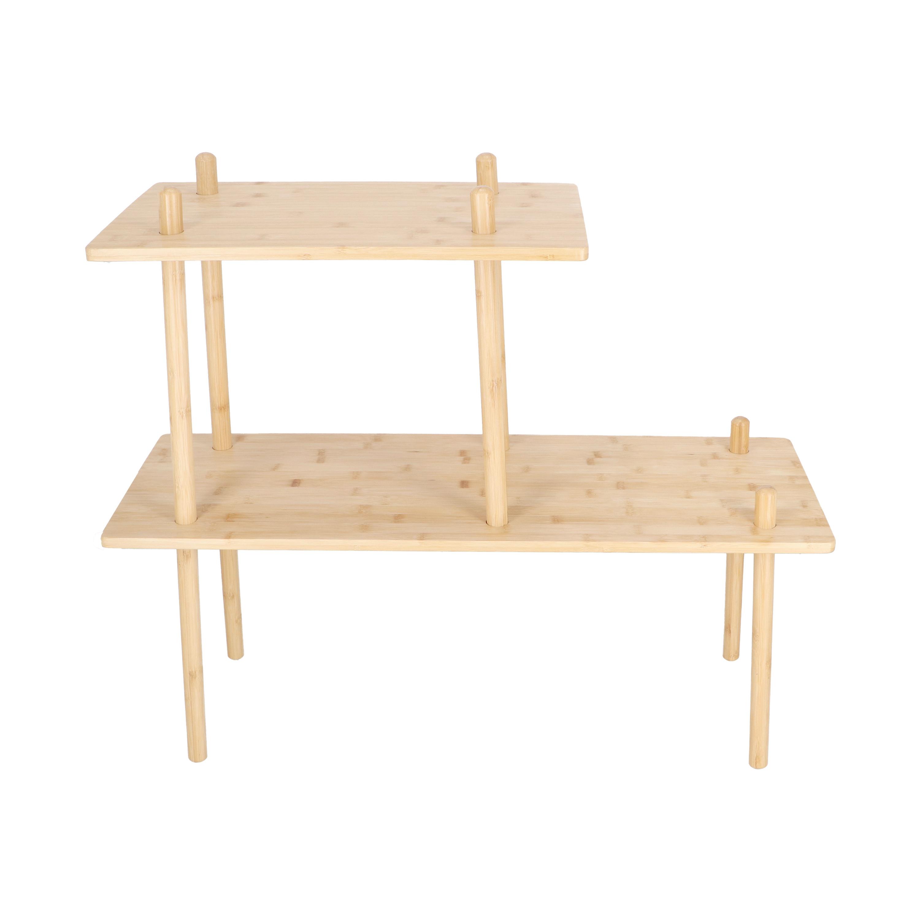 WANDREGAL MIT ÜBERTOPF BAMBUS PFLANZENREGAL_PY202 - Hellbraun, LIFESTYLE, Holz (84,2/30/73cm)