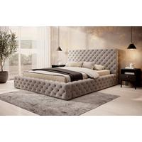 Polsterbett Princce Biege Lf: 160x200 cm - Beige/Schwarz, MODERN, Holz/Textil (160/200cm) - MID.YOU