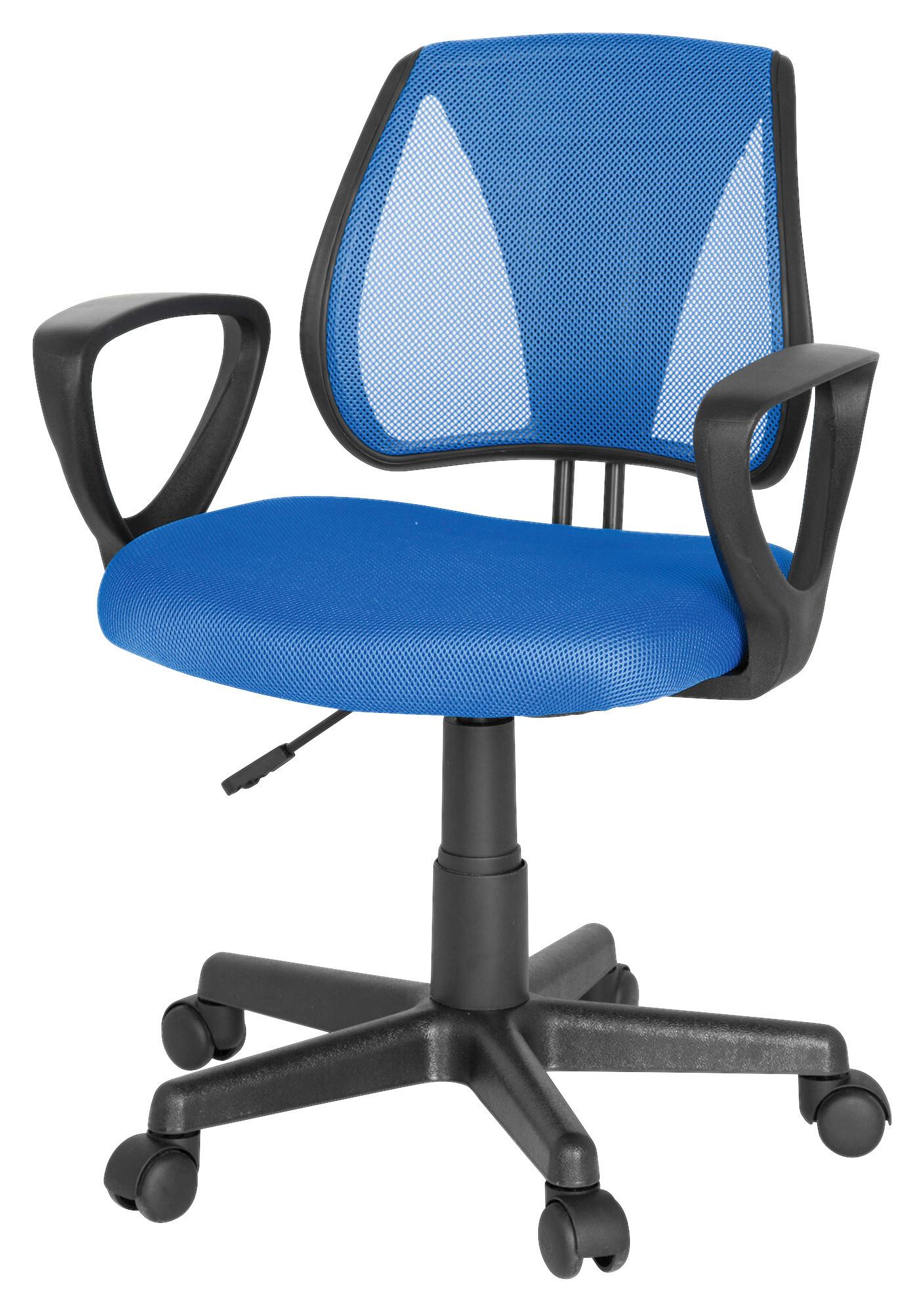 Jugenddrehstuhl Kiddy CD Blau - Blau/Schwarz, Basics, Kunststoff (58/75-92/45cm) - MID.YOU