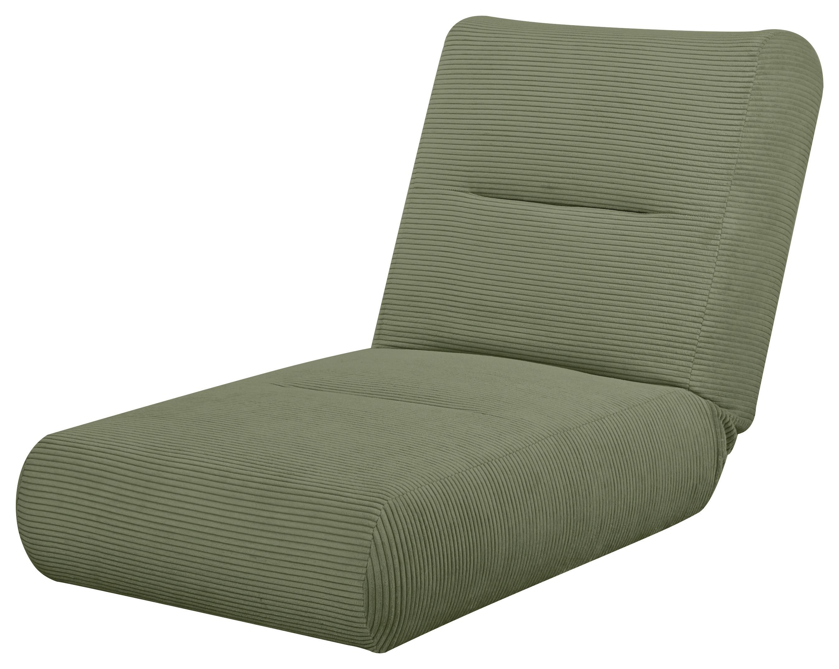 Schlafsessel Luna Olivgrün B: 80 cm - Olivgrün, Design, Textil (81/88/160cm) - Livetastic
