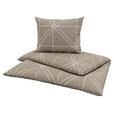 Satin Beettwäsche 140x200 cm Chalene Baumwolle Taupe - Taupe, ROMANTIK / LANDHAUS, Textil (140/200cm) - James Wood