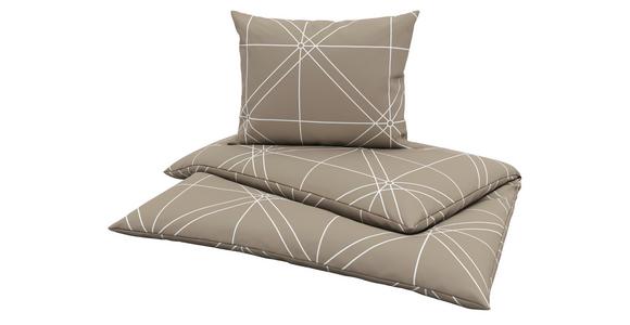 Satin Beettwäsche 140x200 cm Chalene Baumwolle Taupe - Taupe, ROMANTIK / LANDHAUS, Textil (140/200cm) - James Wood