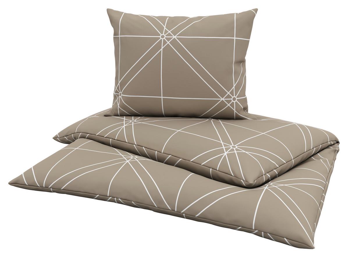 Ágyneműhuzat-garnitúra Chalene 140/200cm Anthrazit - taupe, Romantik / Landhaus, textil (140/200cm) - James Wood