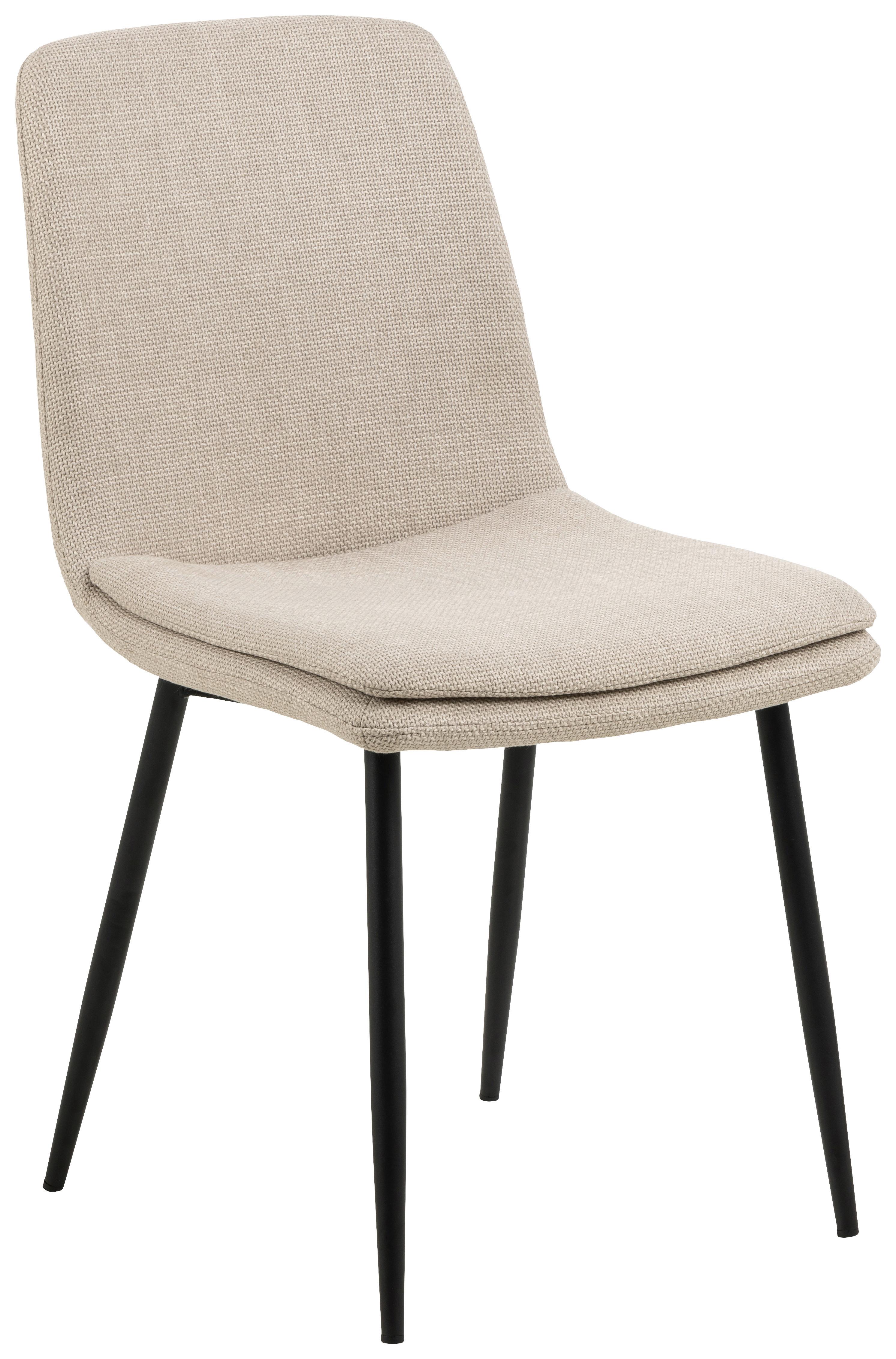 Stolička BECCA béžová - čierna/béžová, Design, kov/textil (46/85,5/55cm) - MID.YOU