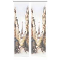 Flächenvorhang Francq 2er Set - Naturfarben/Weiß, LIFESTYLE, Textil (60/245cm)