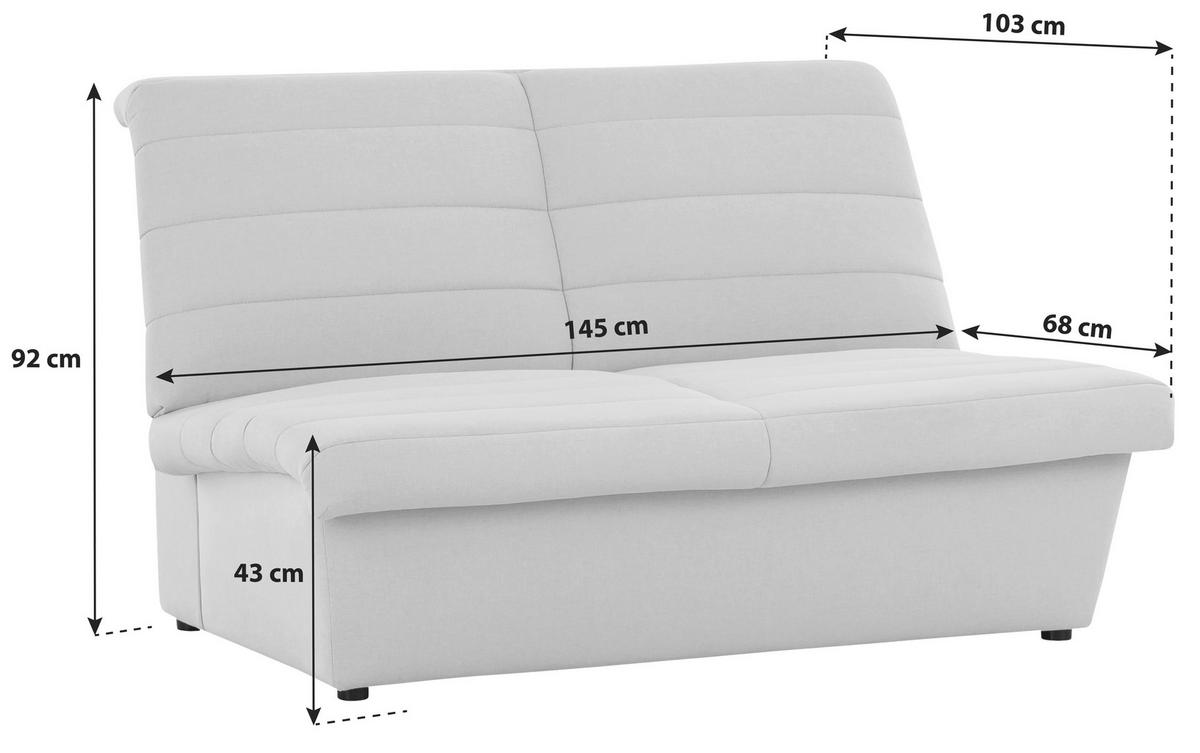 2-sitzer-sofa Looks Viii - Creme/Schwarz, Design, Textil (145/92/103cm) - LOOKS by W.Joop