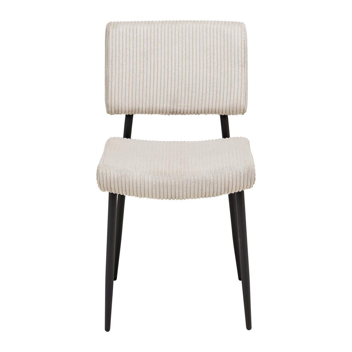 Stolička béžová - čierna/béžová, Modern, kov/drevo (56/85/47cm) - Bessagi Home