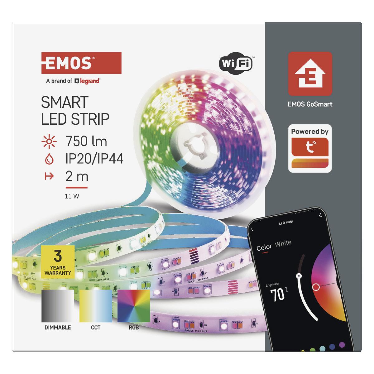 Led Szalag Gosmart Kb. 2m - többszínű, Basics, műanyag (200cm)