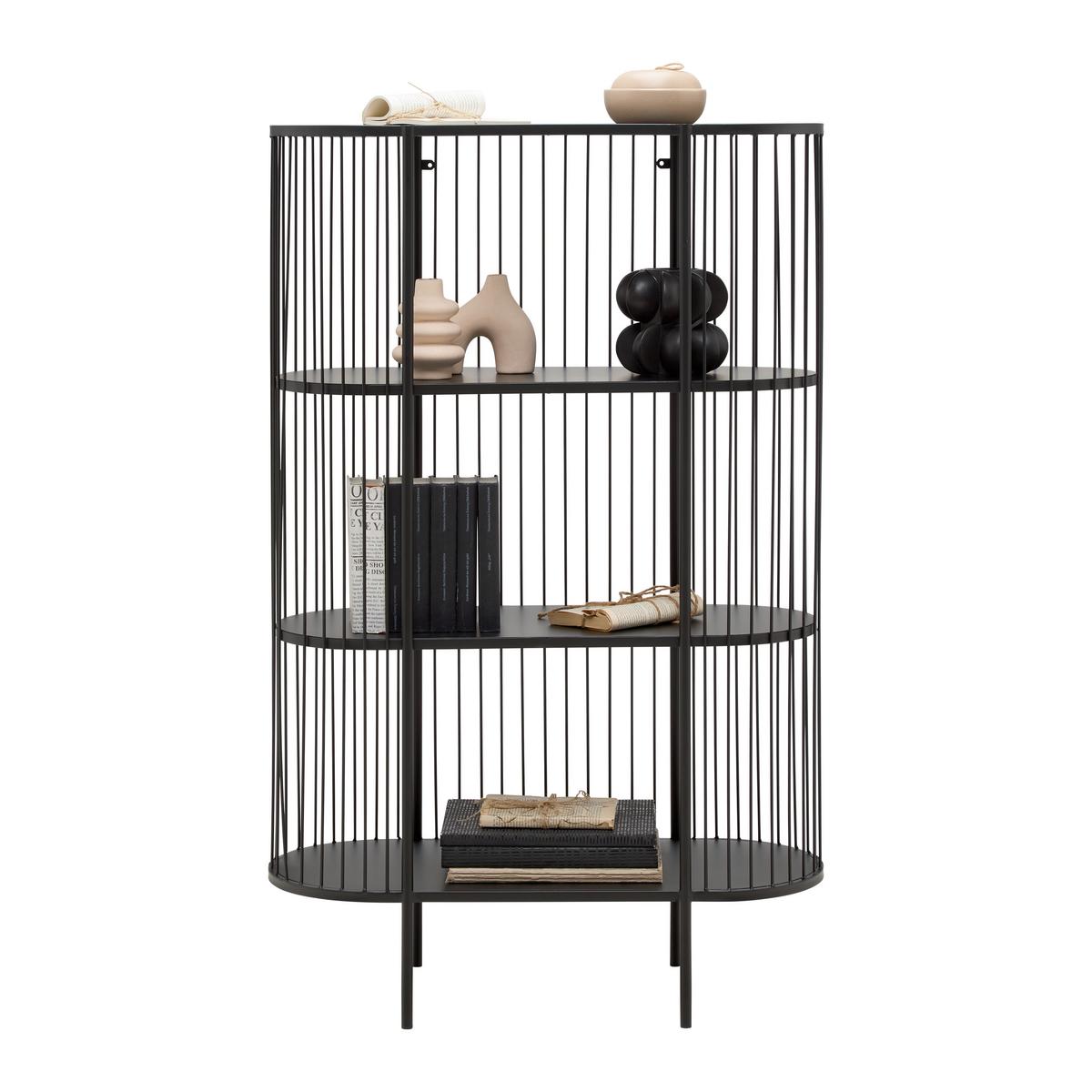 REGÁL TIAGO -EXKLUSIV- - černá, Lifestyle, kov (80/125/34cm) - Mömax