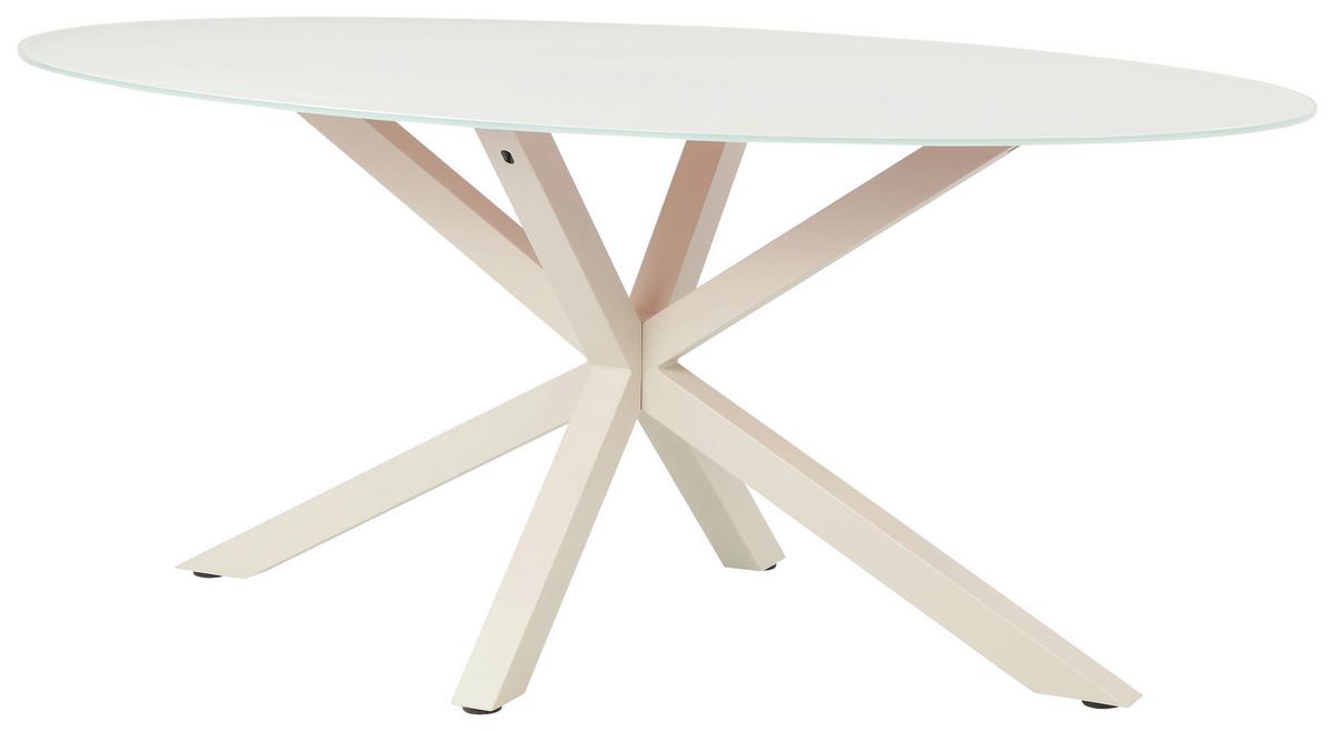 Esstisch Vanda Kaschmir L: 180 cm - Kaschmir, MODERN, Glas/Metall (180/100/75cm) - P & B