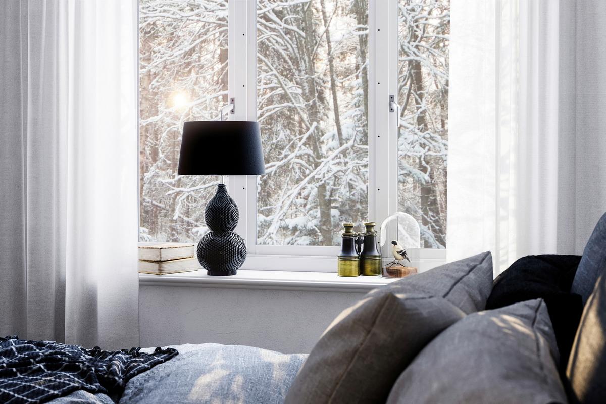 Tischlampe Lofty Schwarz 4001840-4002 Lofty - Schwarz, Design, Kunststoff/Textil (33/56,5cm) - By Rydéns