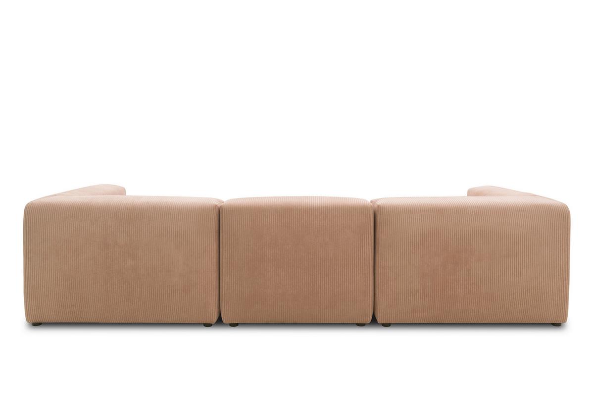 Ecksofa Rosa, Roségold B; 301 Cm - Roségold/Schwarz, Design, Textil (301/69/193cm) - MID.YOU