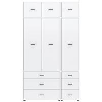Kleiderschrank Kivo Weiß, B: 135 cm - Weiß, Basics, Holzwerkstoff (135/239,40/52,1cm)