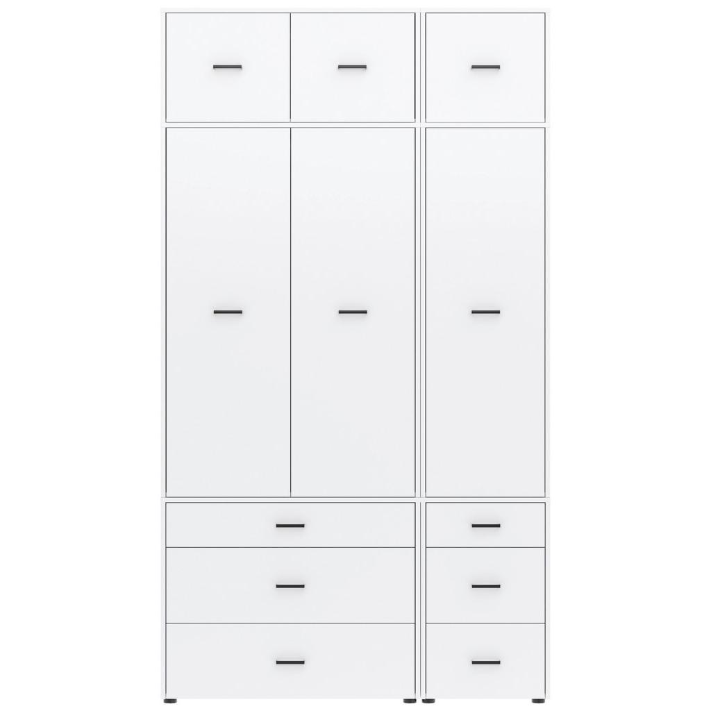 Kleiderschrank Kivo Weiß, B: 135 cm