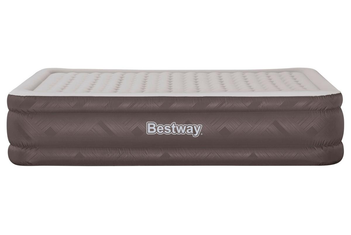 Luftbett Nicole 203x152x46 Cm Bis 350kg, Inkl. Pumpe - Braun/Grau, KONVENTIONELL, Kunststoff/Metall (203cm) - Bestway