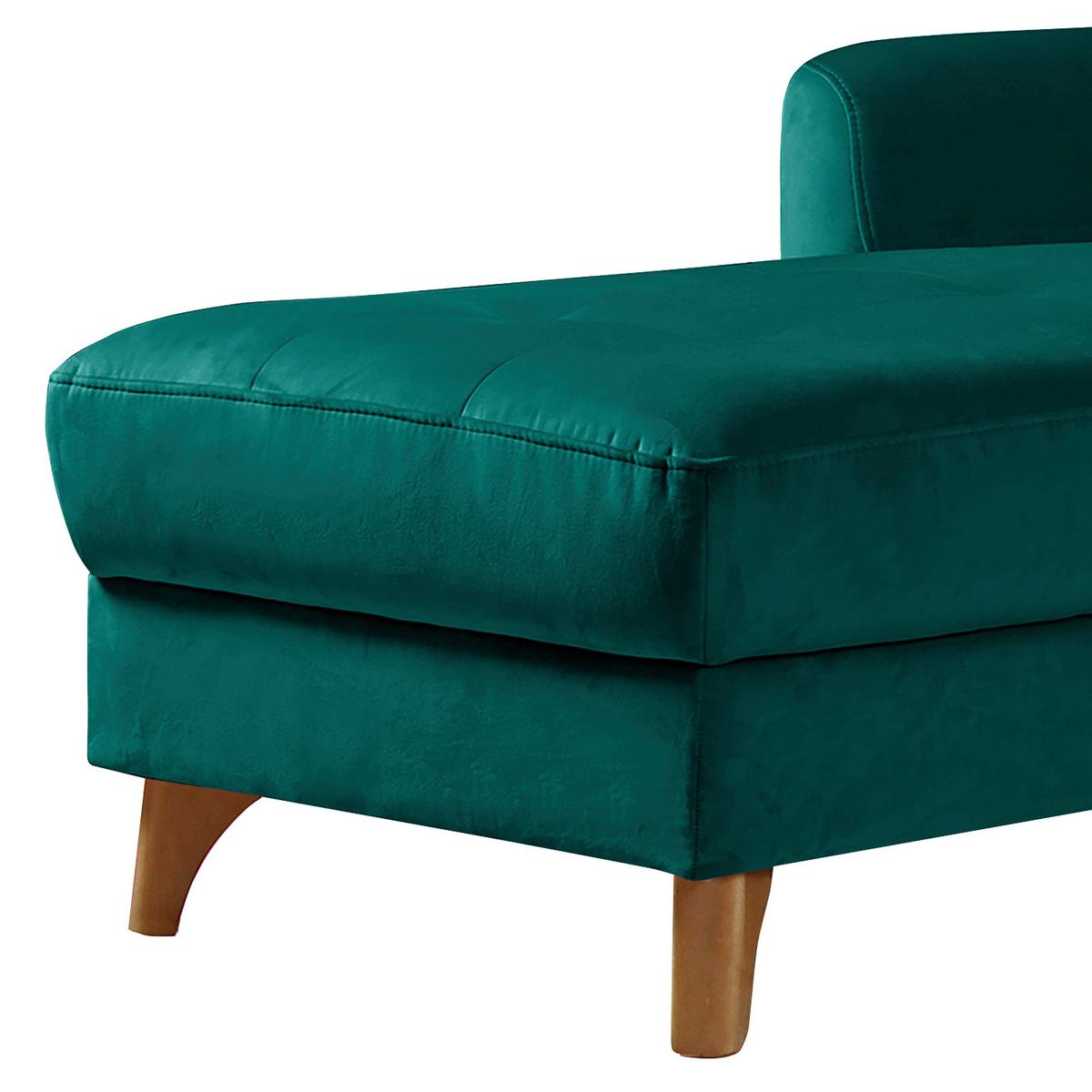 Ecksofa Nordic. Petrol S: 168x238 cm - Buchefarben/Petrol, Design, Textil (168/238cm) - Livetastic
