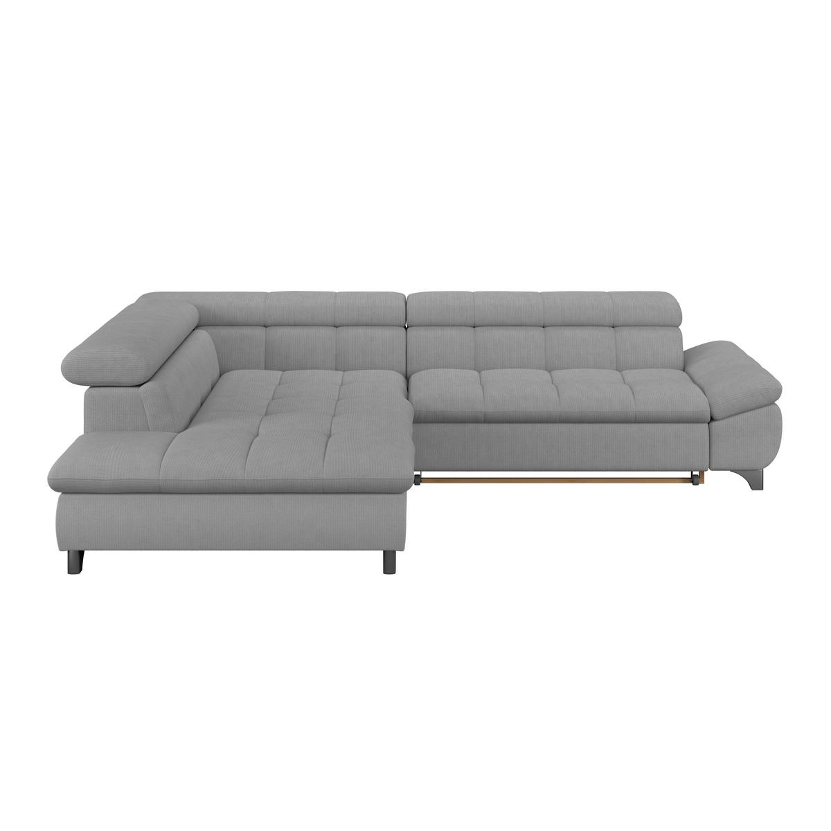 Ecksofa Gemini Grau, B: 234cm - Chromfarben/Grau, KONVENTIONELL, Textil (234/312cm)