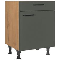 Schubkastenunterschrank Easytouch - Eichefarben/Grün, MODERN, Holzwerkstoff (60/87/56cm) - Nobilia
