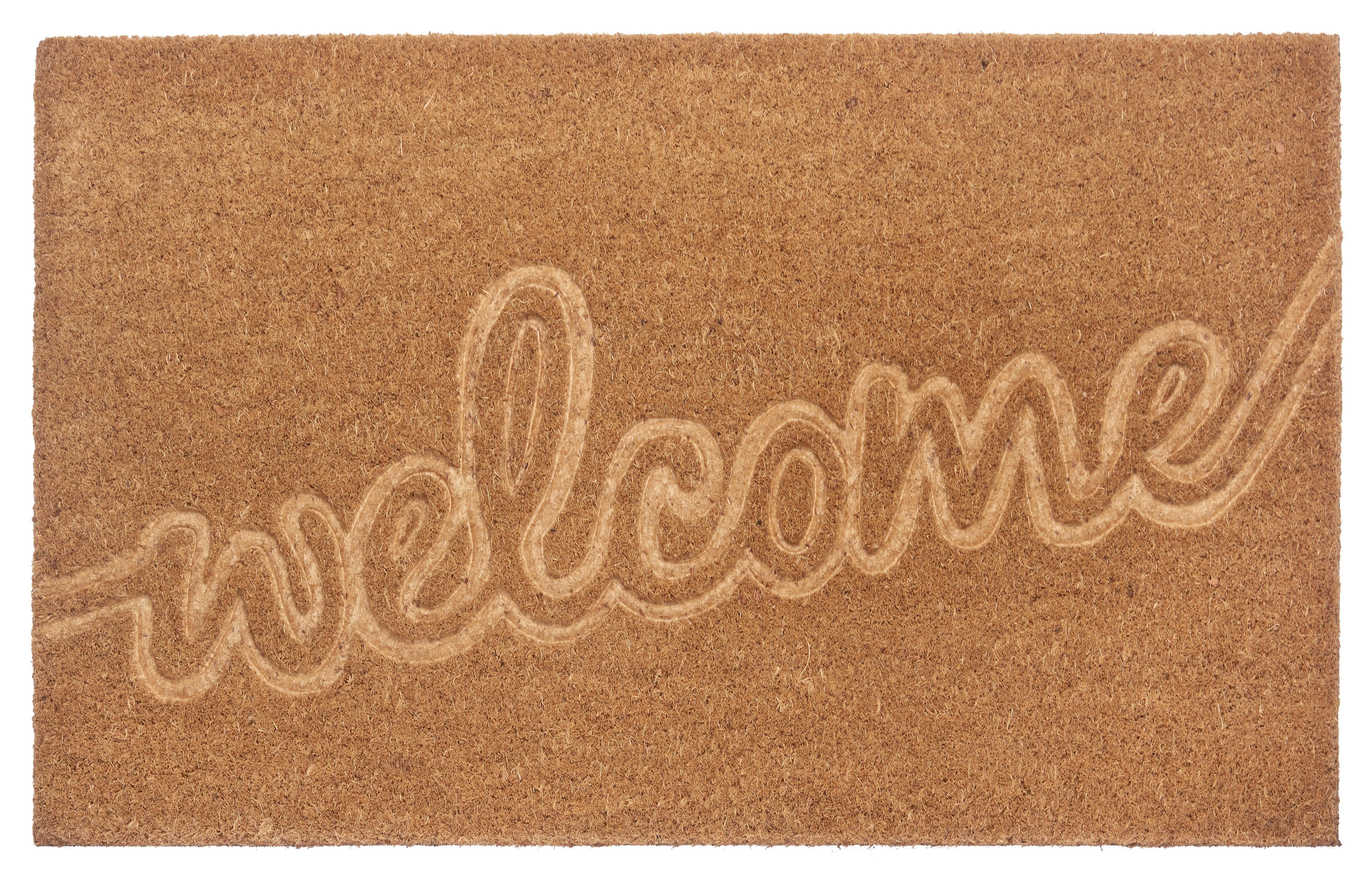 Kokosmatte Mix Mats Welcome 45x75 Cm - Hellbraun, Basics, Naturmaterialien (45/75cm) - Esposa