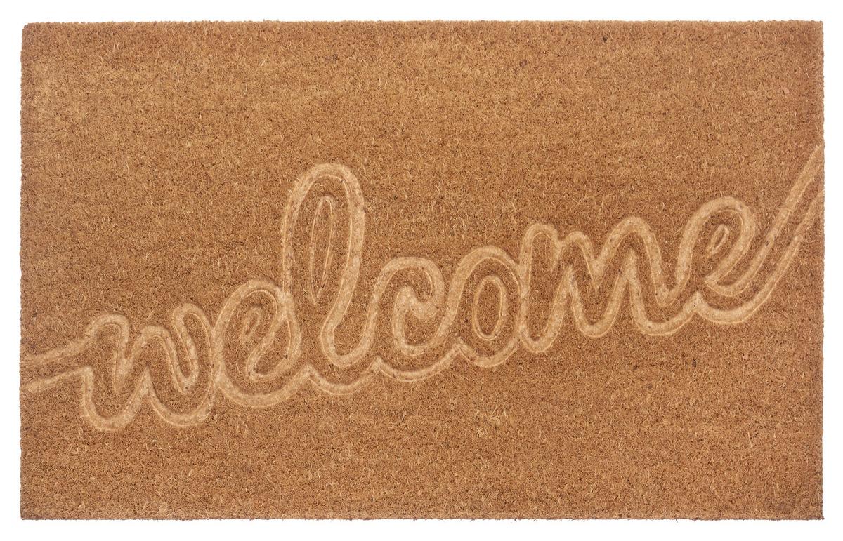 Kokosmatte Mix Mats Welcome 45x75 Cm - Hellbraun, Basics, Naturmaterialien (45/75cm) - Esposa